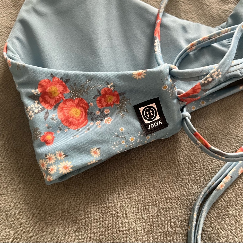 Jolyn Eliana Blue Floral Bikini Top